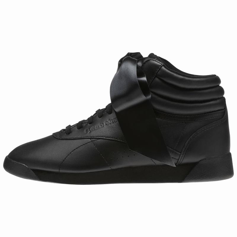 Tenisi Reebok Freestyle Hi Satin Bow Dama Negrii/Gri Romania HP4686GZ